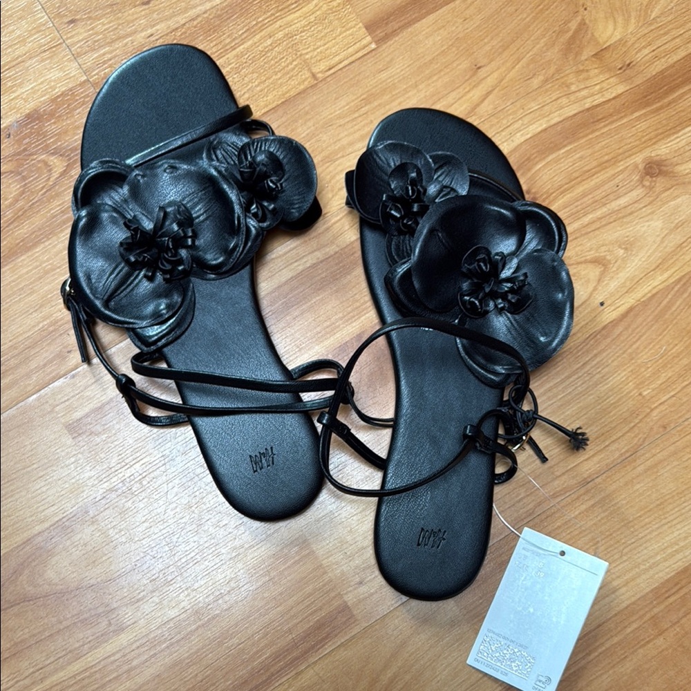 H&M Black Floral Women's Sandals